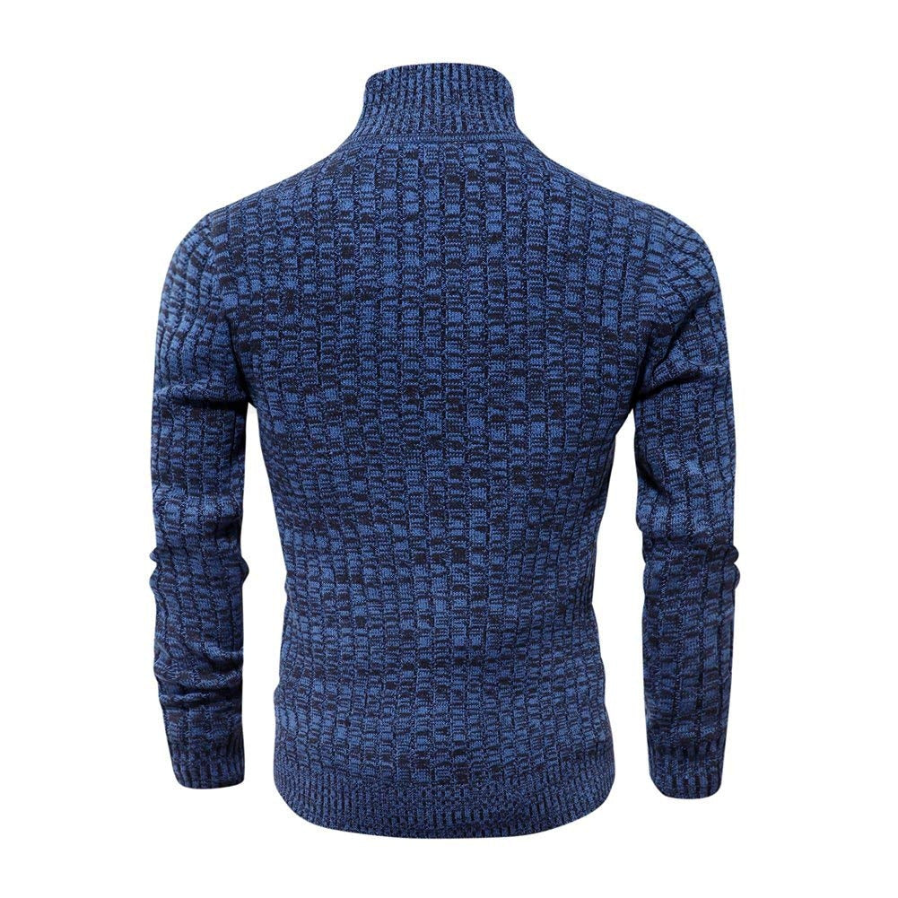 Herenvest Finestrike met rits, opstaande kraag en zakken – blauw-zwart, maat S