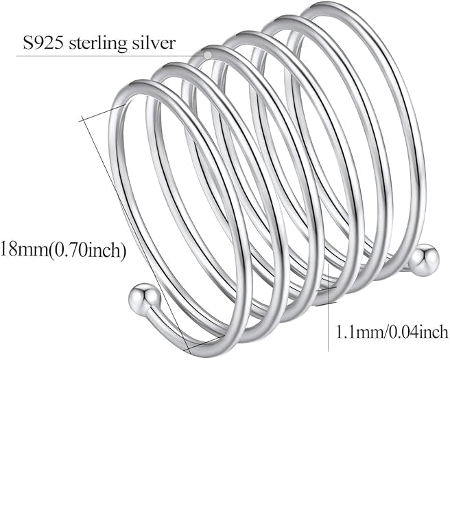 925 Silver Ring – Spiral Design