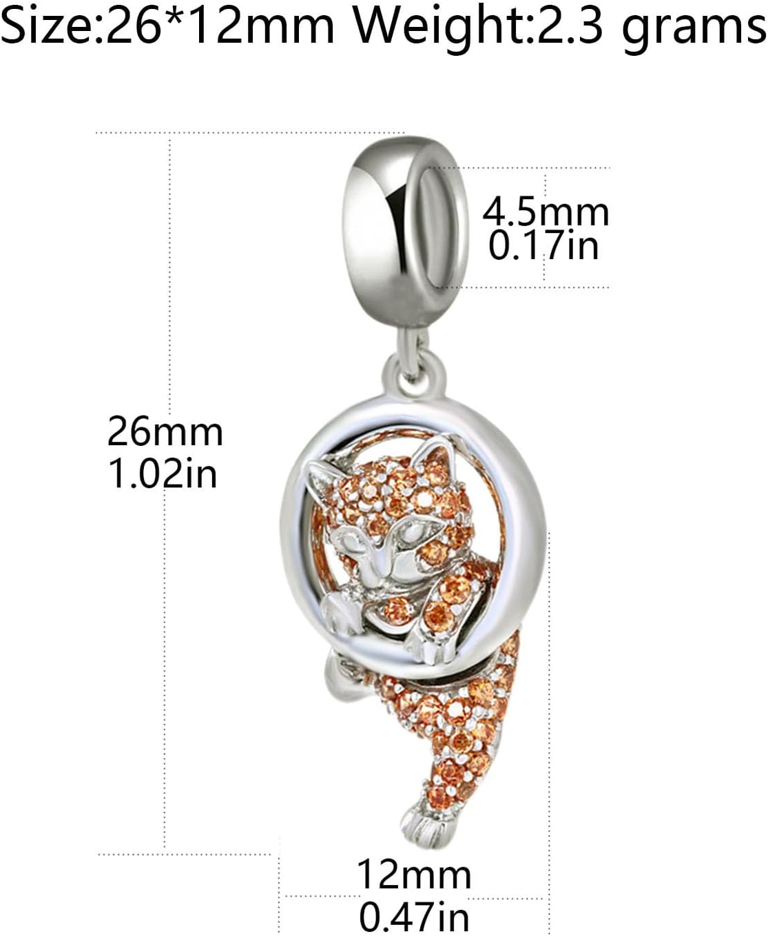 Szczęśliwy Charms 925 Srebro z Zawieszką Zwierzątko do Bransoletki Pandora