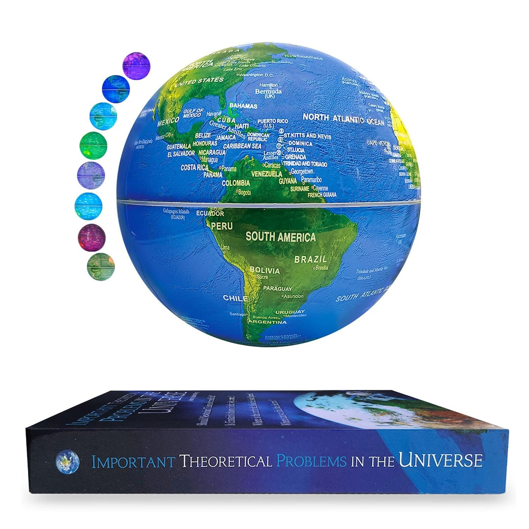 Magnetic Floating Globe with LED Color Light - Decorative Lamp for Home or Office, Gift for Christmas or Anniversary