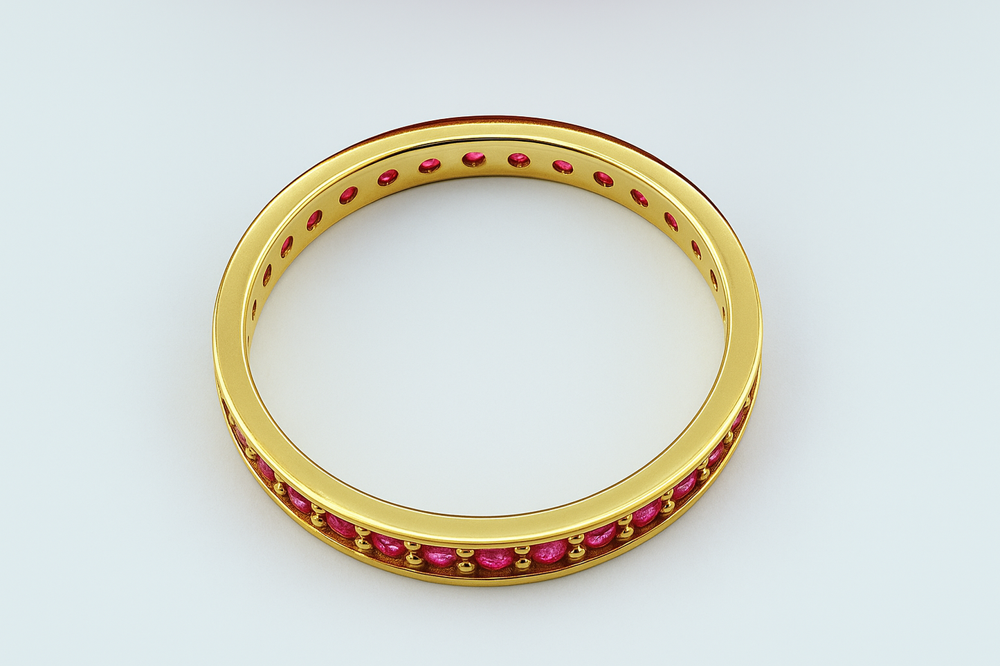 14k Gold Ring, Zirconia Crystals