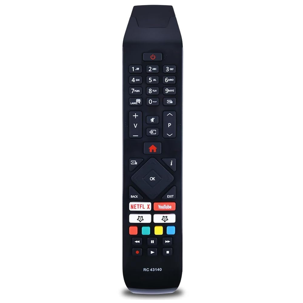 Replacement Remote Control FOXRMT RC43140 for Hitachi TV – Compatible with Models 24HE2000, 32HE4000, 40HE4000, 43HE4000, 49HE4000, 55HK6500, 65HL7000, 65HL8000