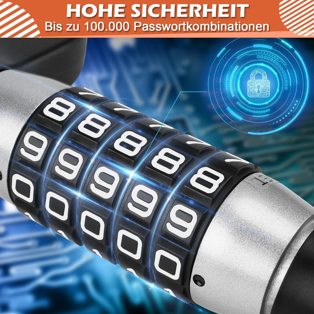 Universal steering wheel lock – anti-theft with numeric code, black color