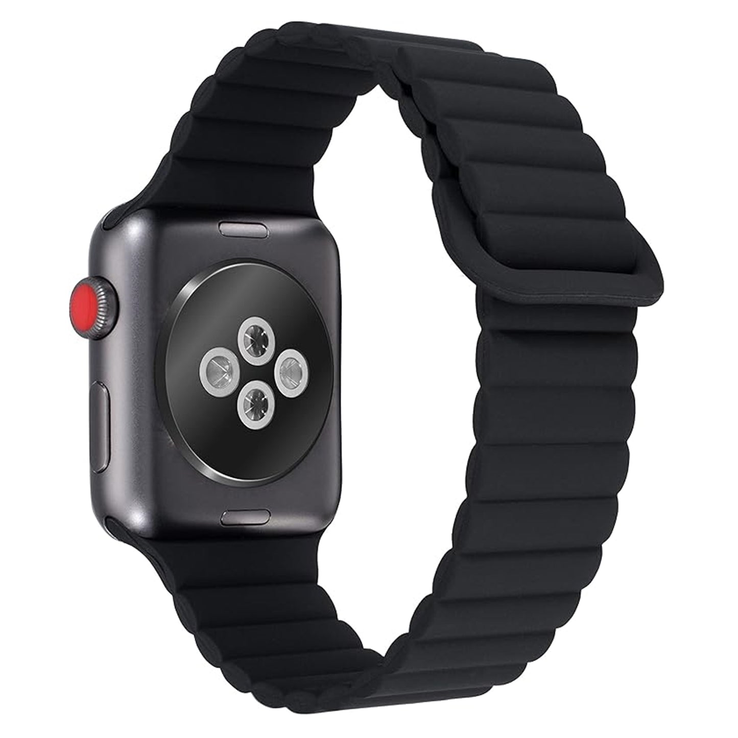 Compatible Band for Apple Watch 41mm 40mm 38mm – Skin-friendly Silicone Strap with Magnetic Closure, Suitable for Series 8 7 6 5 4 3 2 1 SE – Starlight Orange, Black and Pink