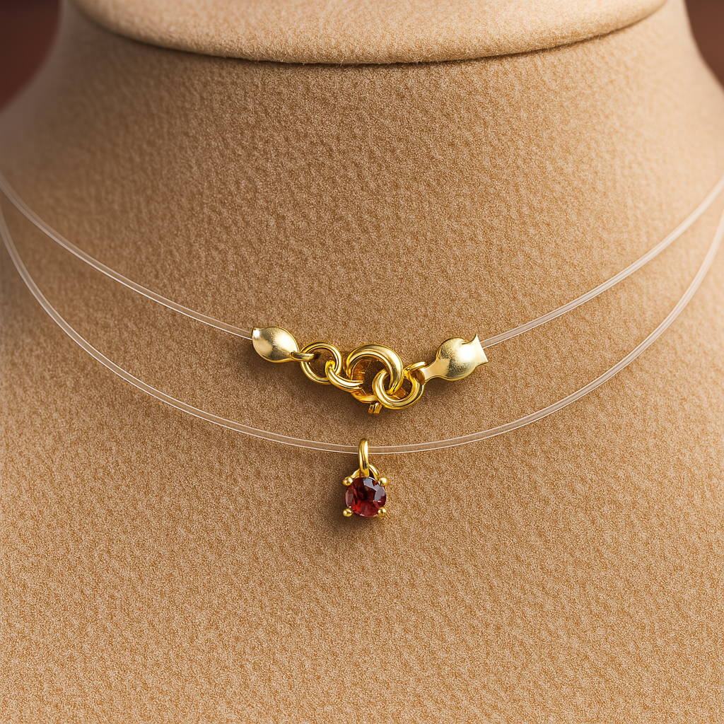 14K Gold Chain with Silicone Wire – 41 cm