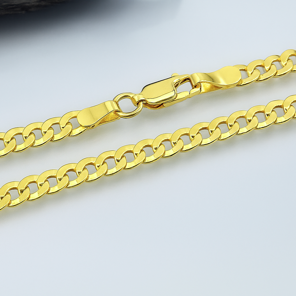 14K Gold Chain – 45cm, 5mm wide