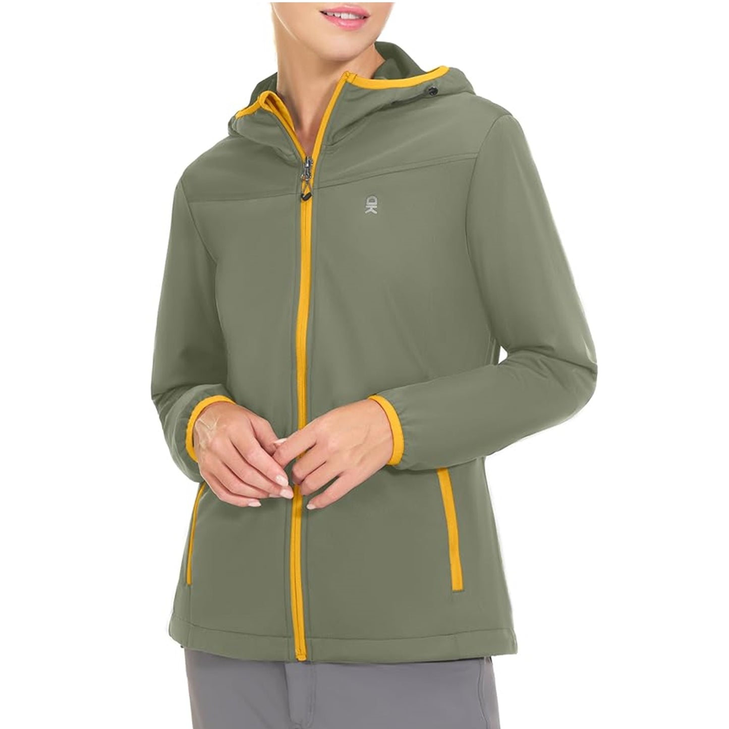 Women's Softshell Hooded Jacket - Lightweight, Water-Repellent and Windproof, | Little Donkey Andy