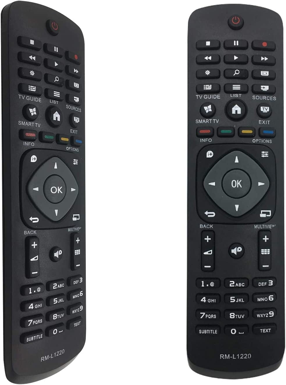 Replacement remote control FOXRMT RM-L1220 compatible with some Philips 4K UHD HDR Smart TVs