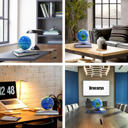 Magnetisch Zwevende Wereldbol met LED-kleurenlicht – Decoratieve Lamp voor Thuis of Kantoor, Cadeau voor Kerst of Jubileum