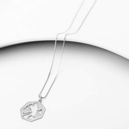 925 Zilveren Ketting – Mickey Silhouet Hanger, Lengte 50 cm, 3,75 gram