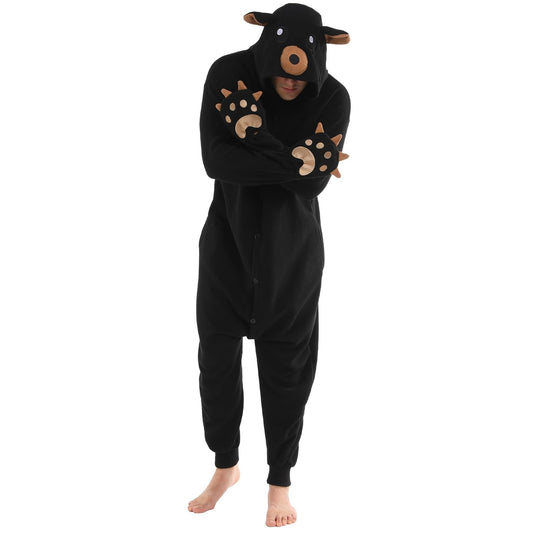 Salopetă unisex costum urs – pijama de corp întreagă, cosplay Halloween sau Crăciun, mărimea M