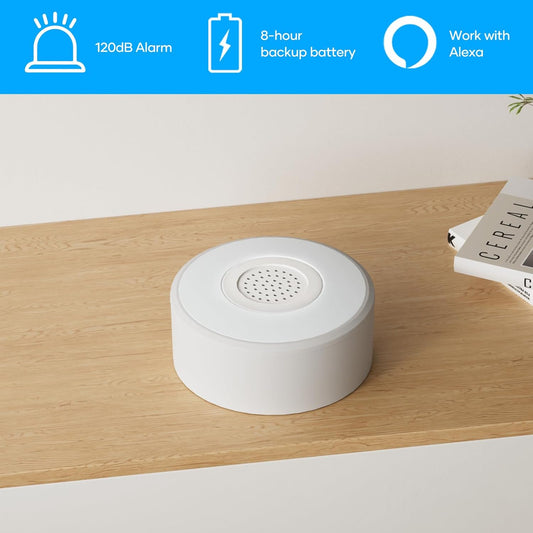 Sistem de alarmă wireless AGSHOME cu WiFi, 120dB, 10 senzori, senzor de mișcare, tastatură și 2 telecomenzi – control prin aplicație, compatibil cu Alexa