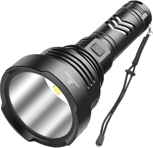 Latarka taktyczna LED XHP90 – 10 000 lumenów, USB, 5 trybów, wodoodporna, bateria w zestawie