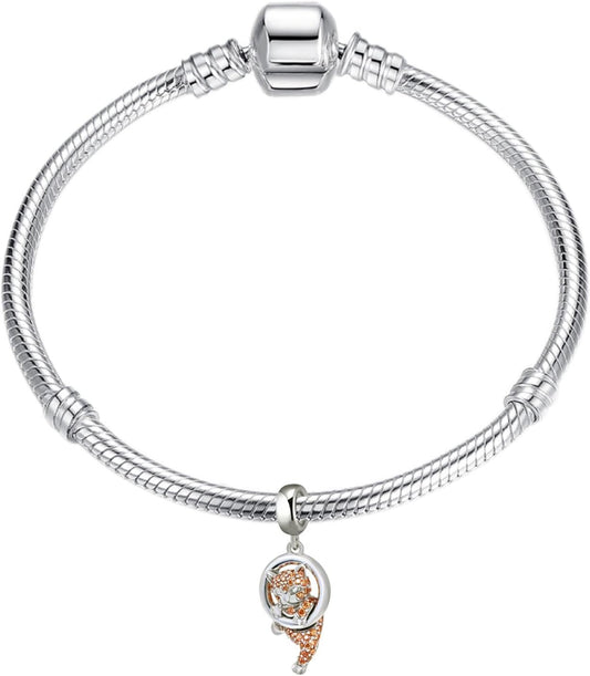 Lucky Charm 925 Sterling Silver Animal Dangle Pet Charm for Pandora Bracelet