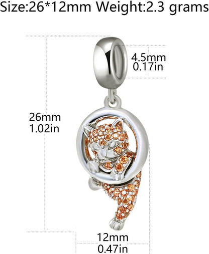 Szczęśliwy Charms 925 Srebro z Zawieszką Zwierzątko do Bransoletki Pandora