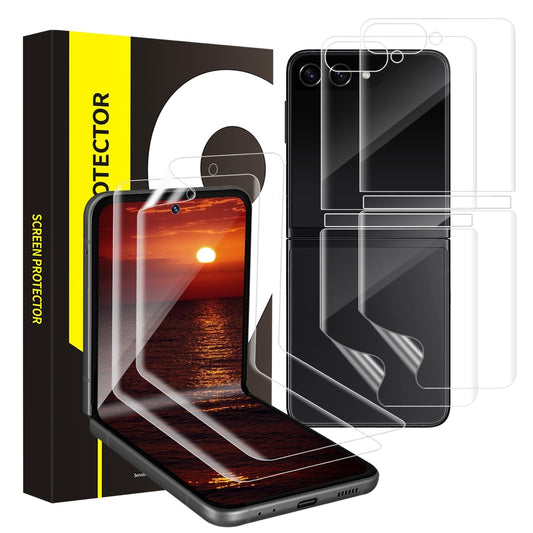 VSEER 2+2 Pack TPU Invisible Film voor Samsung Galaxy Z Flip 6 5G – Krasbestendig, HD Transparant, Volledige Dekking