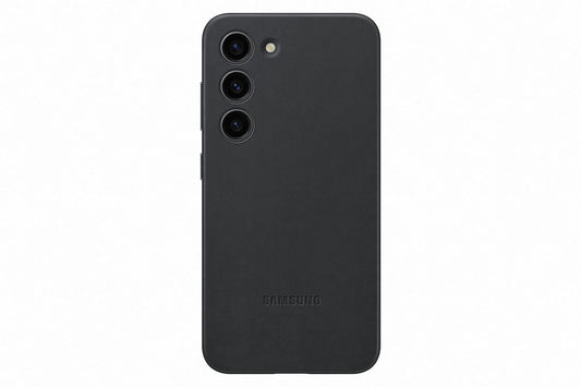 Samsung Galaxy S23 Leather Case – Premium Genuine Leather Protection, Black