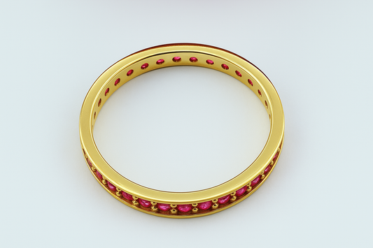 14k Gouden Ring, Zirkonia Kristallen