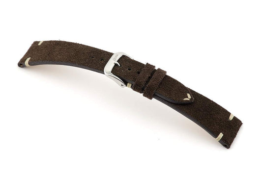 RIOS1931 Hudson Horlogeband van Suède – Handgemaakt in Duitsland, breedte 20 mm