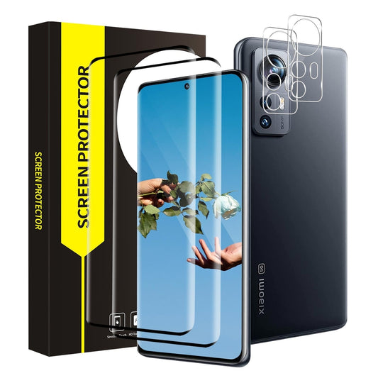 VSEER 2-delige gehard glas set voor Xiaomi 12 / 12X 5G – Scherm- en camerabescherming, krasbestendig, HD transparant
