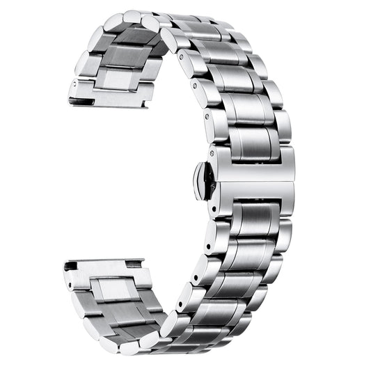 Massieve roestvrijstalen horlogeband – 22 mm, quick release, geschikt voor klassieke horloges en smartwatches