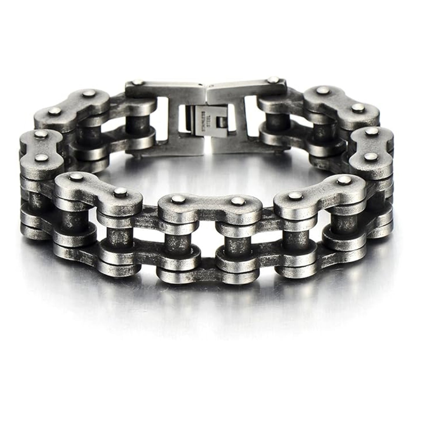 Klassieke herenarmband – Fiets-/motor-kettingstijl, roestvrij staal, 22cm, stoer design