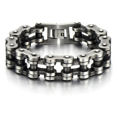 Klassieke herenarmband – Fiets-/motor-kettingstijl, roestvrij staal, 22cm, stoer design
