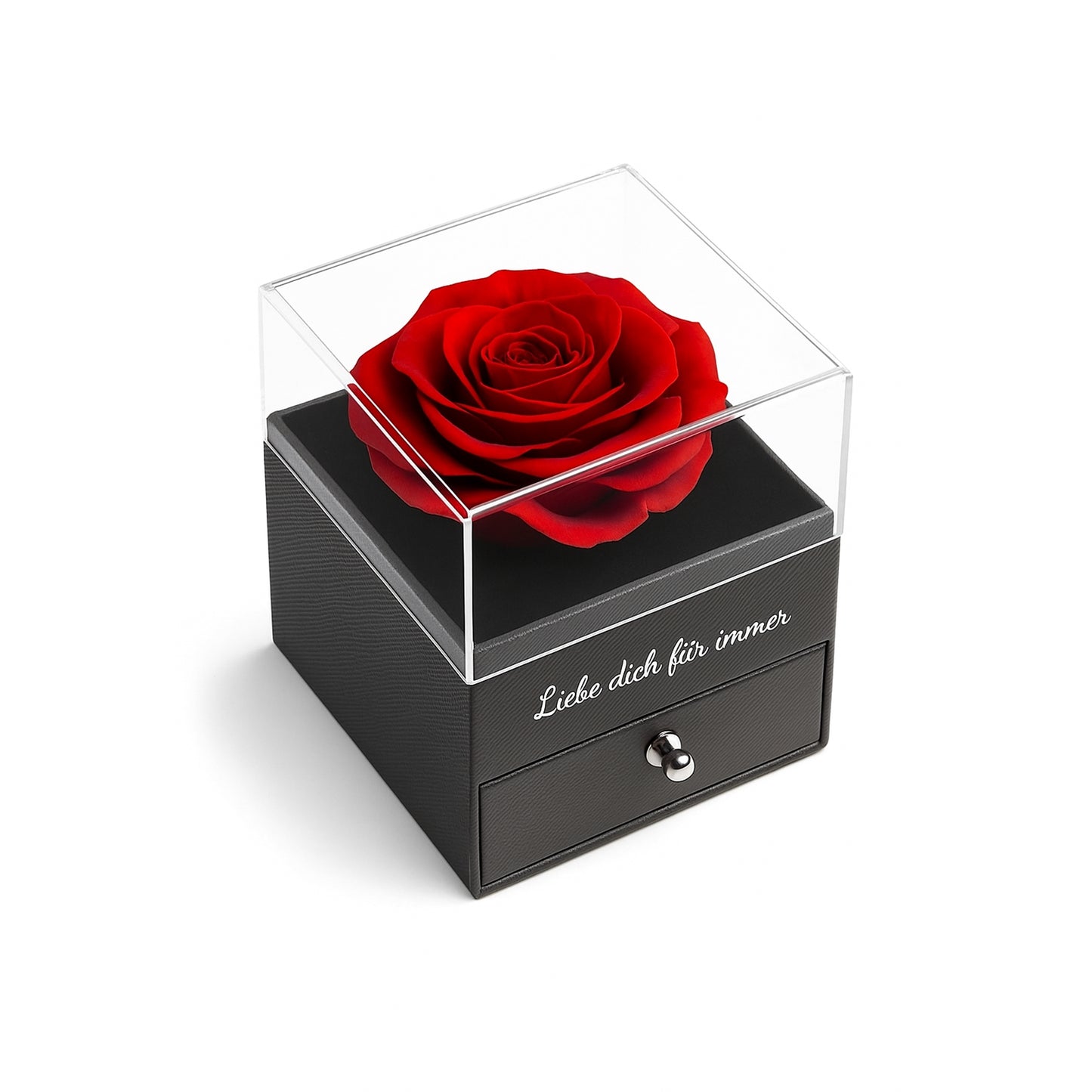 Eternal Real Rose în Cutie de Lux – Casetă Elegantă pentru Bijuterii sau Cadou Romantic