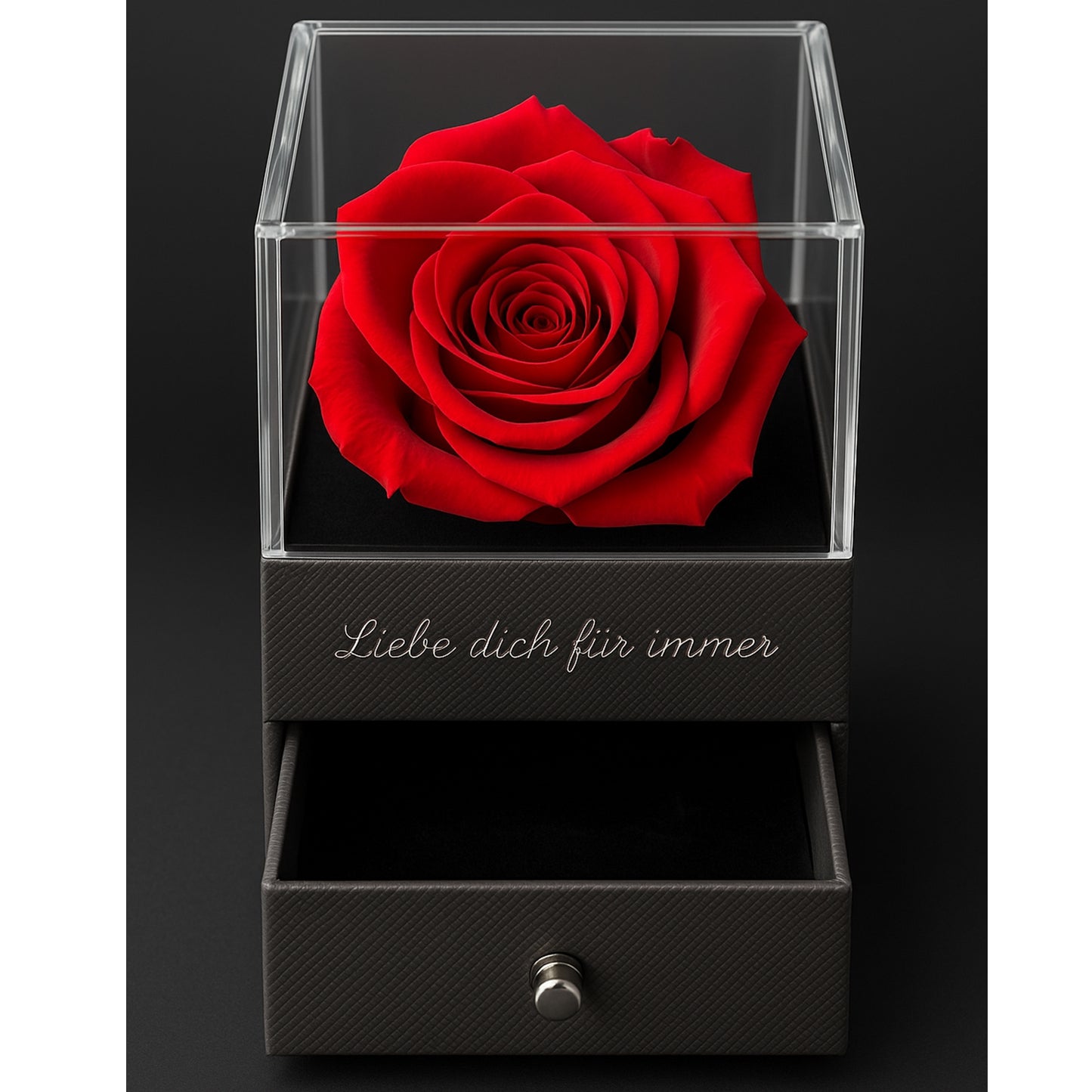 Eternal Real Rose în Cutie de Lux – Casetă Elegantă pentru Bijuterii sau Cadou Romantic