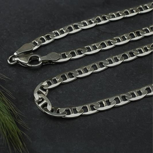 Łańcuszek srebrny 925 – model Classic Curb, 18,56 g, 60 cm, szerokość 5 mm