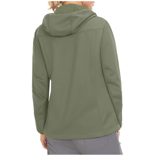 Damska kurtka typu softshell z kapturem - lekka, wodoodporna i wiatroszczelna, | Little Donkey Andy