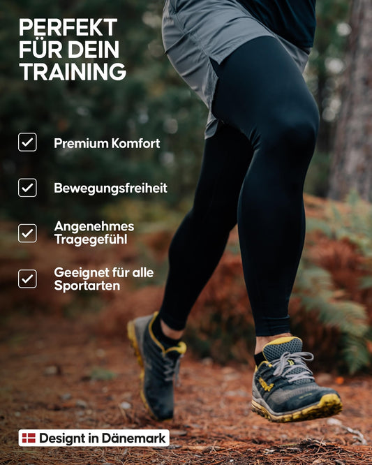 Compressiebroek voor Heren – 2 stuks, sneldrogend, sport & training, basislaag, anti-schuring